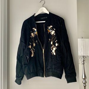 Floral Bomber Jacket